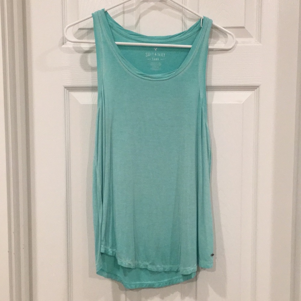 Soft turquoise tank top